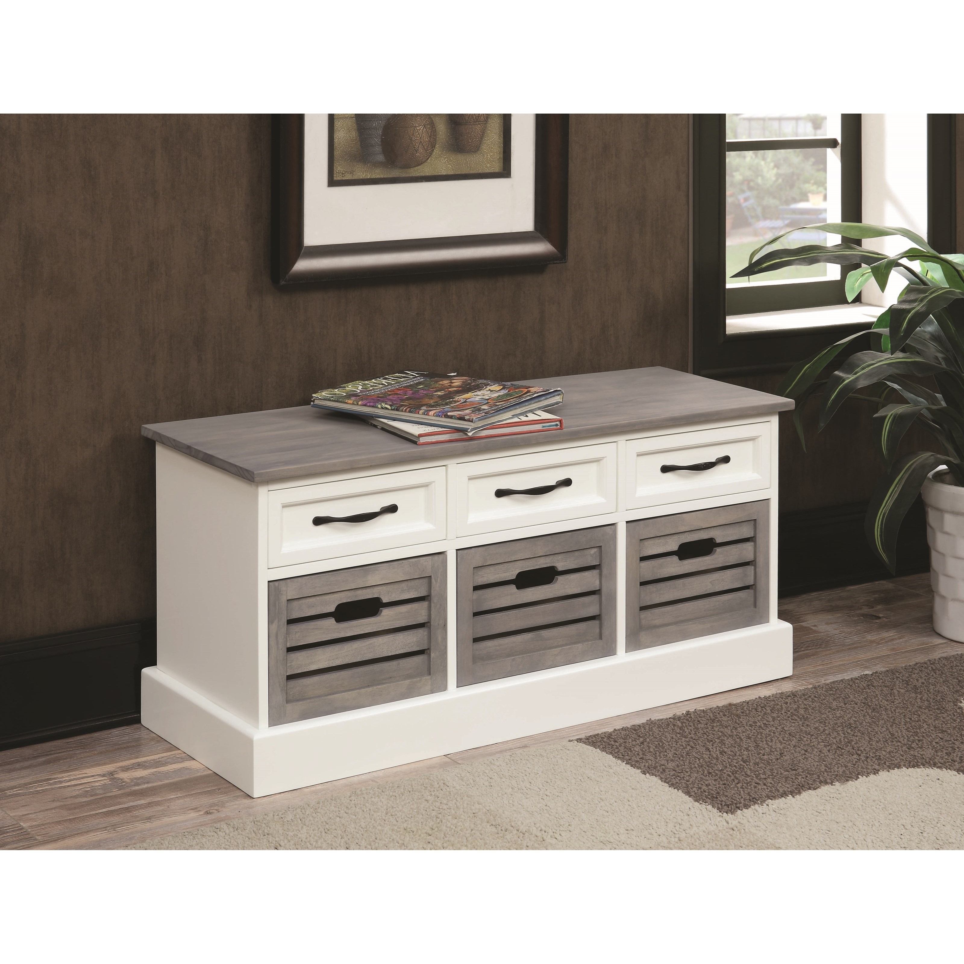 DAANIS Corner Storage Bench With Drawers